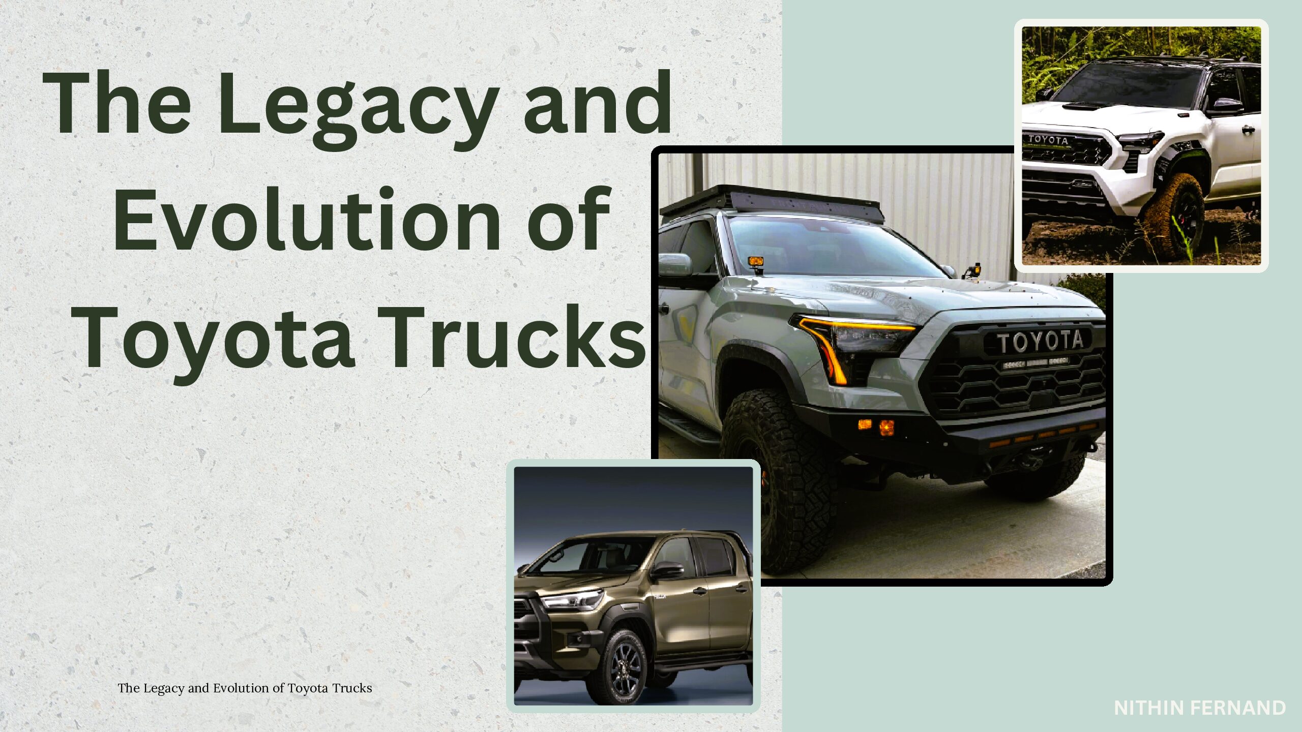 The Legacy and Evolution of Toyota Trucks in 2024